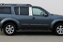 Nissan Pathfinder R51 2005–2014 Letvice stebričkov vrat (6 kos, nerjavno jeklo) fotografija 1