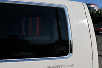 Volkswagen T5 Multivan 2003–2010 Komplet okrasnih okvirjev oken – set (14 kos, nerjaveče jeklo) fotografija 2