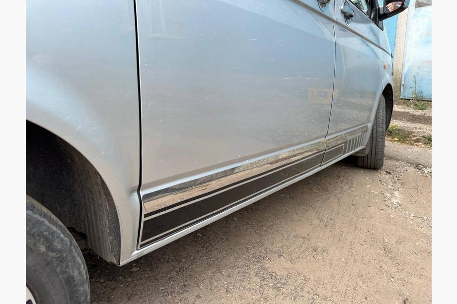 Volkswagen T5 2010–2015 Letve za vrata (inox, krom) 1 vrata, kratka različica, Carmos – turško jeklo Fotografija 19