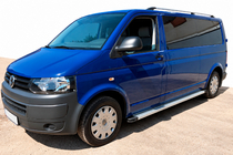 Volkswagen T5 2010–2015 Bočne stopnice Maya V2 (2 kosa, aluminij) Kratka medosna razdalja fotografija 1