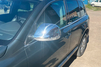 Volkswagen Touareg 2002–2010 Okrasne obloge ogledal 2007-2010 (2 kos, nerjavno jeklo) Carmos - turško nerjaveče jeklo fotografija 5