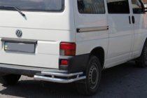 Volkswagen T4 Caravelle/Multivan 1990–2003 Zadnji dvojni vogalni ščitniki AK003-Double (2 kos, nerjavno jeklo) fotografija 4