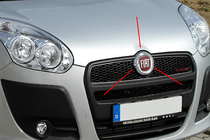 Fiat Doblo II 2010–2022 Kromiran nosilec pod sprednji emblem (nerjaveče jeklo) fotografija 1