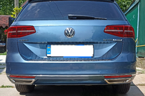 Volkswagen Passat B8 2015–2023 Okrasni nastavki – imitacija izpuha SD/SW (2015-2018, 2 kos, nerjavno jeklo) Carmos - turško nerjaveče jeklo fotografija 8