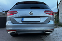 Volkswagen Passat B8 2015–2023 Okrasni nastavki – imitacija izpuha SD/SW (2015-2018, 2 kos, nerjavno jeklo) Carmos - turško nerjaveče jeklo fotografija 6