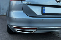 Volkswagen Passat B8 2015–2023 Okrasni nastavki – imitacija izpuha SD/SW (2015-2018, 2 kos, nerjavno jeklo) Carmos - turško nerjaveče jeklo fotografija 7