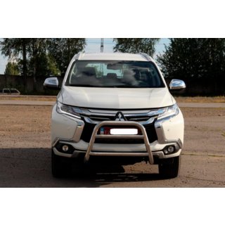 Prednji zaščitni lok WT022 (nerjavno jeklo) Mitsubishi Pajero Sport 2015– fotografija 2