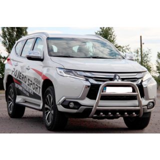 Prednji zaščitni lok WT008 (nerjavno jeklo) Mitsubishi Pajero Sport 2015– fotografija 2