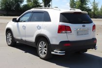 Kia Sorento II XM 2009–2014 Zadnji dvojni vogalni ščitniki AK003-dvojni (nerj.) fotografija 2