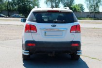 Kia Sorento II XM 2009–2014 Zadnji dvojni vogalni ščitniki AK003-dvojni (nerj.) fotografija 3