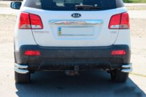 Kia Sorento II XM 2009–2014 Zadnji dvojni vogalni ščitniki AK003-dvojni (nerj.) fotografija 6