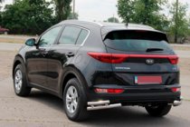 Kia Sportage 2015–2021 Zadnji dvojni kotni zaščiti AK003-dvojni (nerjavno jeklo) fotografija 4