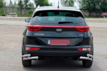 Kia Sportage 2015–2021 Zadnji dvojni kotni zaščiti AK003-dvojni (nerjavno jeklo) fotografija 3
