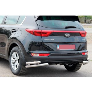 Zadnji dvojni kotni zaščiti AK003-dvojni (nerjavno jeklo) Kia Sportage 2015–2021 fotografija 2
