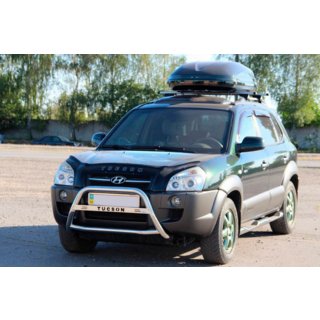 Sprednji zaščitni lok WT025 (nerjaveče jeklo) Hyundai Tucson JM 2004– fotografija 2