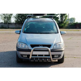 Prednji zaščitni lok QT006 (nerjaveče jeklo) Opel Zafira A 1998–2005 fotografija 1
