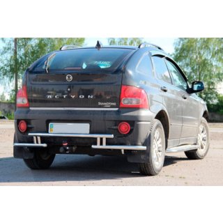 Zadnji zaščitni lok AK005-2 (nerjavno jeklo) SsangYong Action 2005–2018 fotografija 3