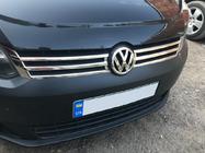 Volkswagen Caddy 2010–2015 Okrasne letvice za masko (2 kosa, nerjavno jeklo) OmsaLine - italijansko nerjavno jeklo fotografija 1