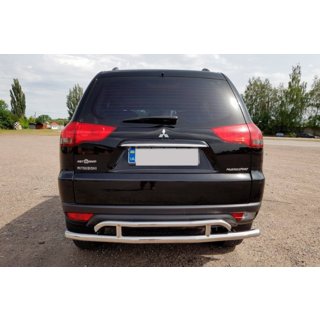 Zadnji zaščitni lok AK002-2 (2 kosa, nerjaveče jeklo) Mitsubishi Pajero Sport 2008–2015 fotografija 4