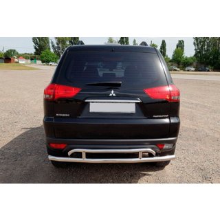 Zadnji zaščitni lok AK002-2 (2 kosa, nerjaveče jeklo) Mitsubishi Pajero Sport 2008–2015 fotografija 2