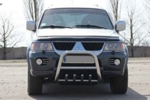 Mitsubishi Pajero Sport 1996–2007 Prednji zaščitni lok QT006 (nerjaveče jeklo) fotografija 2