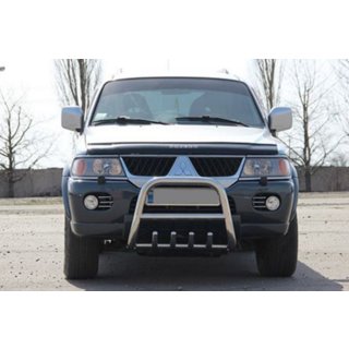 Prednji zaščitni lok QT006 (nerjaveče jeklo) Mitsubishi Pajero Sport 1996–2007 fotografija 2