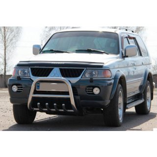 Prednji zaščitni lok QT006 (nerjaveče jeklo) Mitsubishi Pajero Sport 1996–2007 fotografija 3