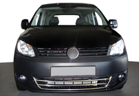 Volkswagen Caddy 2010–2015 Obloge sprednjega odbijača Trend (3-delne, nerjavno jeklo) fotografija 1