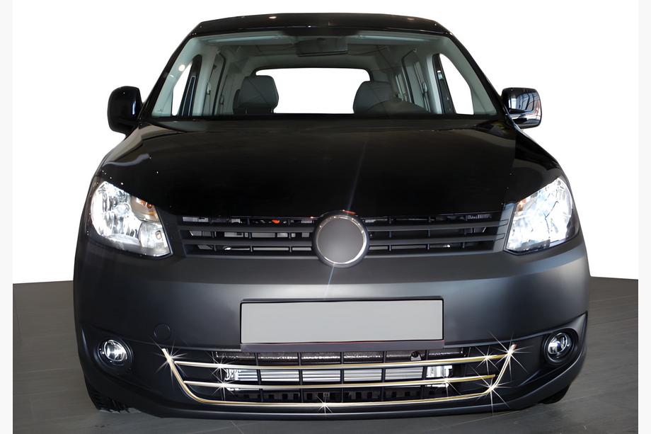 Volkswagen Caddy 2010–2015 Obloge sprednjega odbijača Trend (3-delne, nerjavno jeklo) Image