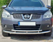 Nissan Qashqai 2010–2014 Sprednji dvojni zaščitni lok ST014 (nerjavno jeklo) fotografija 1