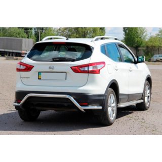 Zadnji zaščitni lok AK007-Plus (nerjaveče jeklo) Nissan Qashqai 2014–2021 fotografija 4