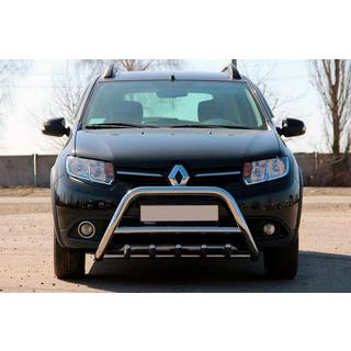 Sprednji zaščitni lok WT003 (nerjaveče jeklo) Renault Sandero 2013–2022 fotografija 2