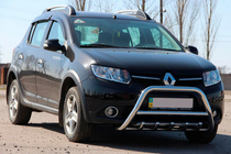 Dacia Sandero 2013–2020 Sprednji zaščitni lok WT003 (nerjaveče jeklo) fotografija 3
