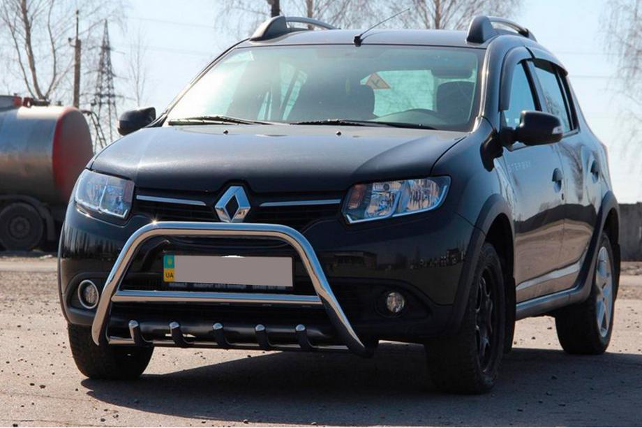 Dacia Sandero 2013–2020 Sprednji zaščitni lok WT003 (nerjaveče jeklo) Image