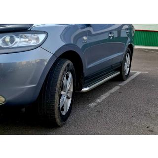 Stranski pragovi Premium (2 kos, nerj.) Hyundai Santa Fe 2 2006–2012 fotografija 3