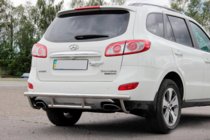 Hyundai Santa Fe 2 2006–2012 Zadnji zaščitni lok AK002-2 (nerjaveče jeklo) fotografija 1