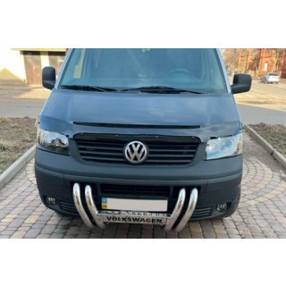 Sprednji zaščitni lok (bullbar) ST006-04 "Nostrils" (nerjaveče jeklo) Volkswagen T5 Transporter 2003–2010 fotografija 2