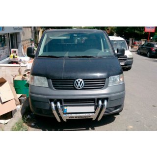 Sprednji zaščitni lok (bullbar) ST006-04 "Nostrils" (nerjaveče jeklo) Volkswagen T5 Transporter 2003–2010 fotografija 3