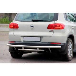 Zadnji zaščitni lok AK002-2 (nerjavno jeklo) Volkswagen Tiguan 2007–2016 fotografija 2