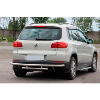 Zadnji zaščitni lok AK002-2 (nerjavno jeklo) Volkswagen Tiguan 2007–2016 fotografija 4
