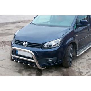 Sprednji zaščitni lok (kenguru) WT003 (Ø60 mm, nerjaveče jeklo) Volkswagen Caddy 2010–2015 fotografija 2