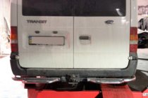 Ford Transit 2000–2014 Zadnja zaščitna stopnica AK-Special (nerj.) fotografija 3