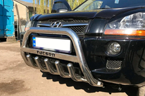 Hyundai Tucson JM 2004– Sprednji zaščitni lok WT004 (inox) fotografija 2