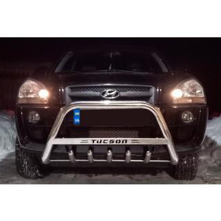 Sprednji zaščitni lok WT004 (inox) Hyundai Tucson JM 2004– fotografija 3
