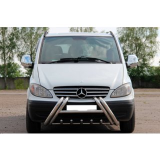 Prednji zaščitni lok (bullbar) Kelebek WT011 (nerjaveče jeklo) Mercedes Vito W639 2004–2014 fotografija 3