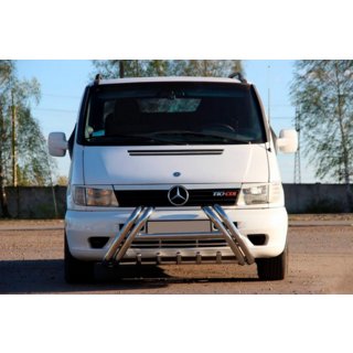 Prednji zaščitni lok (bullbar) Kelebek WT011 (nerjaveče jeklo) Mercedes Vito W638 1996–2003 fotografija 3