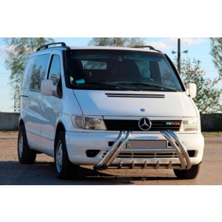 Prednji zaščitni lok (bullbar) Kelebek WT011 (nerjaveče jeklo) Mercedes Vito W638 1996–2003 fotografija 2