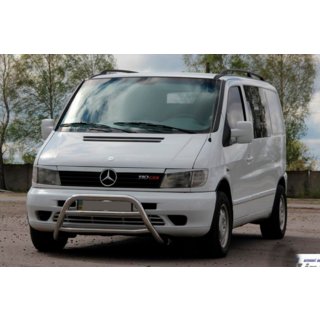 Sprednji zaščitni lok WT022 (nerjaveče jeklo) Mercedes Vito W638 1996–2003 fotografija 3