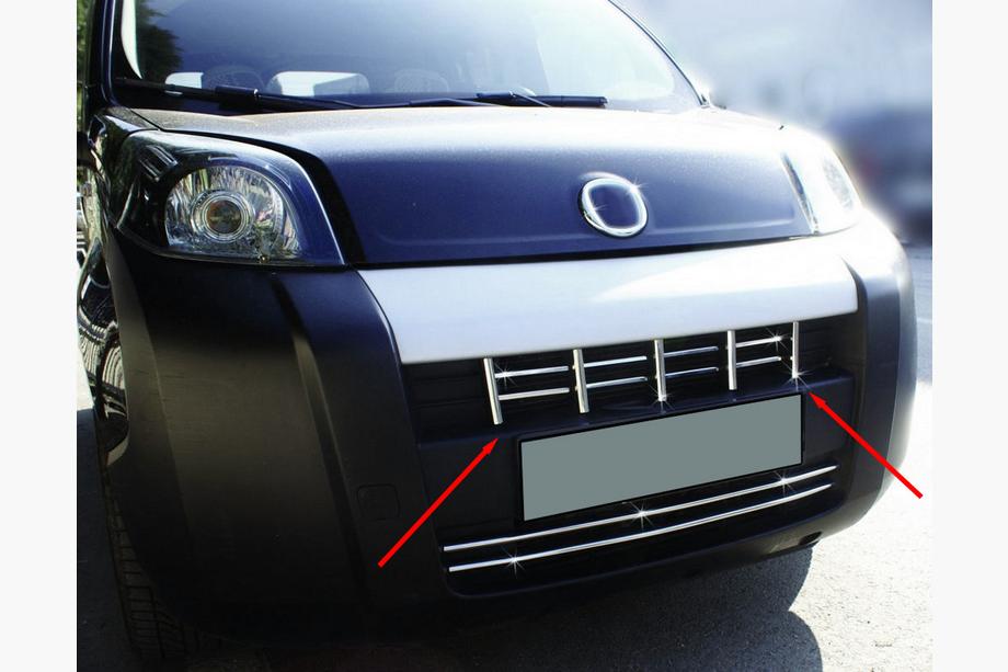 Fiat Fiorino/Qubo 2008–2024 Okrasne letvice za masko (13 delov, nerjavno jeklo) Image