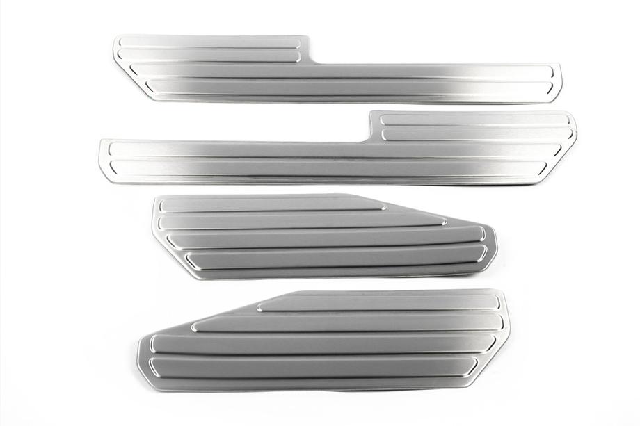 Volkswagen Amarok 2010–2022 OmsaLine notranje letvice pragov (4 kosi, nerjavno jeklo) Fotografija 2